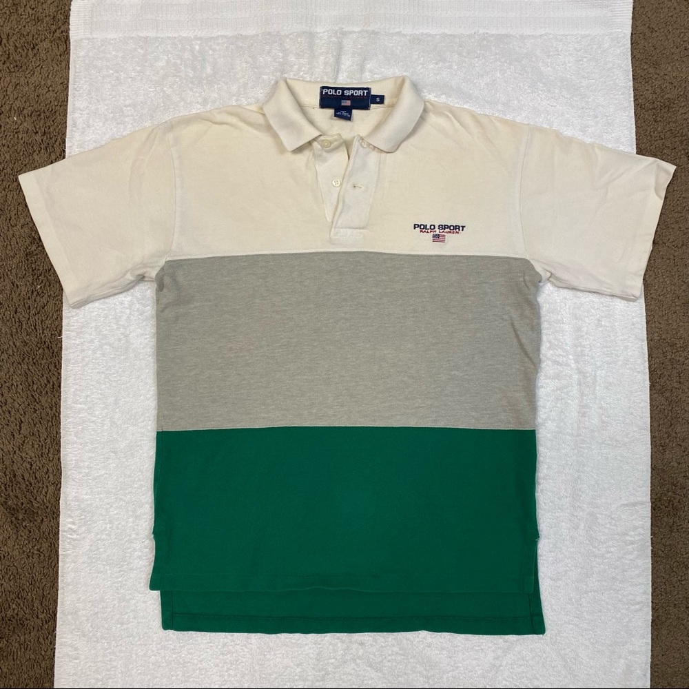 Vintage Polo Sport Ralph Lauren Colorblock Polo Shirt Size S